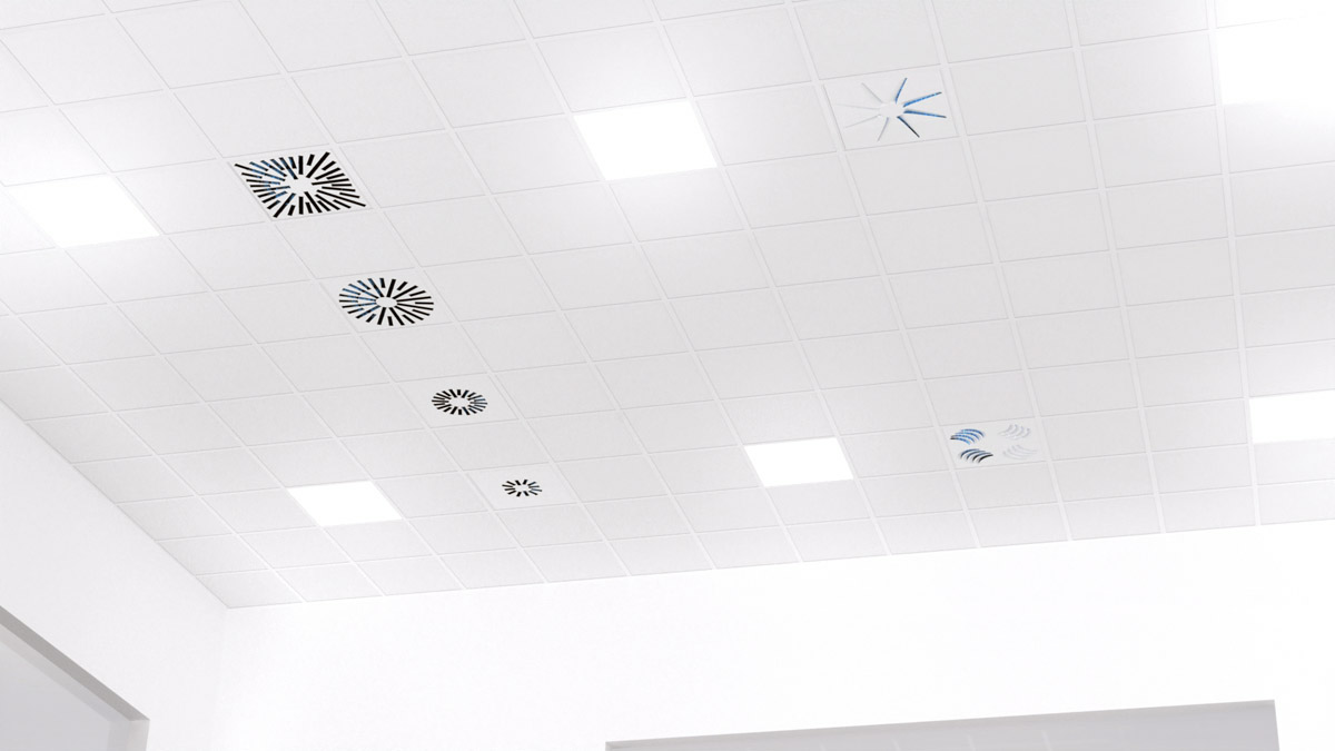Diffuseurs UV dans le plafond pour contrer la propagation de la COVID-19 par les systèmes de ventilation